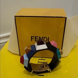 FENDI Multicolor Stud Leather Bracelet – New With Box – Limited Design
